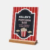 Popcorn Bar - Acryl Tafel Teken voor Party Acryl Bord (Hoek)