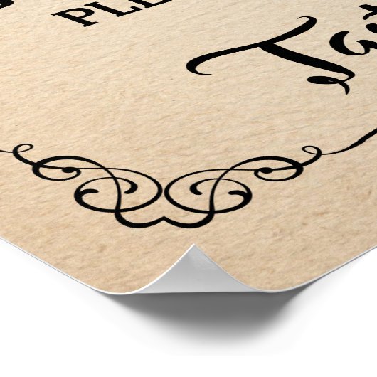 Popcorn Bar bruiloft of partijbord Poster (Hoek)