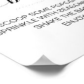 Popcorn Bar Elegant Black White Script Wedding Poster (Hoek)