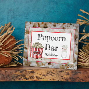 Popcorn Bar Huwelijk of Baby Shower Bord Plaque Fotoplaat