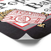 Popcorn Bar Huwelijk of Baby Shower Bord Poster (Hoek)