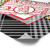 Popcorn Bar Huwelijk of Baby Shower Bord Poster (Hoek)