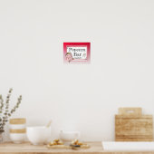 Popcorn Bar Huwelijk Rode Bord Tekstkaart Poster (Keuken)