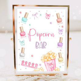 Popcorn Bar Mani-Pedi Feestje Manicure Pedicure Me Poster