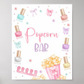 Popcorn Bar Mani-Pedi Feestje Manicure Pedicure Me Poster (Voorkant)