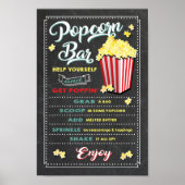 Popcorn Bar Menu Party-teken Poster (Voorkant)