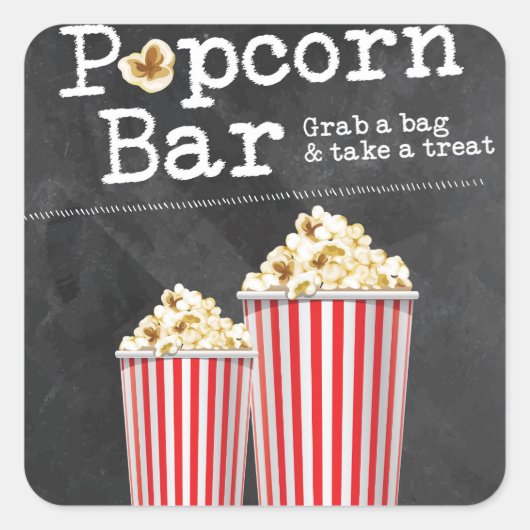 Popcorn Bar Stickers (Voorkant)