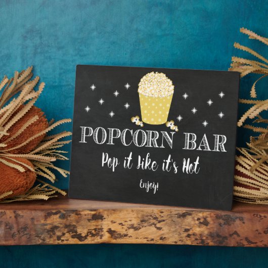 Popcorn Bar Tafel Easel Fotoplaat (Zijkant)