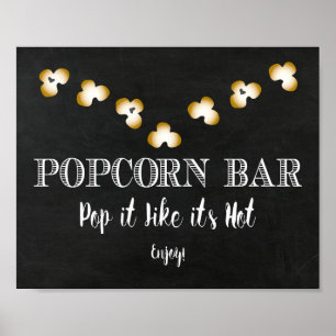 Popcorn Bar-teken - Pop het alsof het heet is Poster
