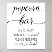 Popcorn Bar Wedding of Party Sign Poster (Voorkant)