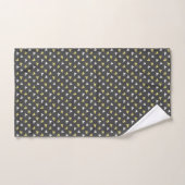 Popcorn Bath Towels (Dark Gray & Butter Yellow) Bad Handdoek (Handdoek)