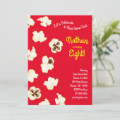 Popcorn Bioscoop Kinderen Verjaardagsfeestje Kaart (Staand voorkant)