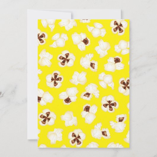 Popcorn Bioscoop Kinderen Verjaardagsfeestje Kaart (Achterkant)