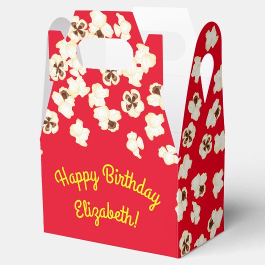 Popcorn Birthday Party Movie Theater Bedankdoosjes (Geopend)