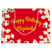 Popcorn Birthday Party Movie Theater Groot Cadeauzakje (Voorkant)