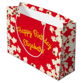 Popcorn Birthday Party Movie Theater Groot Cadeauzakje (Achterkant Gekanteld)