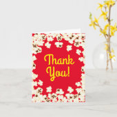 Popcorn Birthday Party Movie Theater Kaart (Gele Bloem)