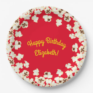 Popcorn Birthday Party Movie Theater Papieren Bordje