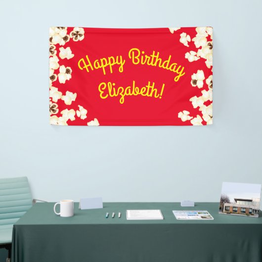 Popcorn Birthday Party Movie Theater Spandoek (Beurs)