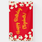Popcorn Birthday Party Movie Theater Spandoek (Verticaal)