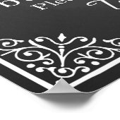 Popcorn-bord voor bruiloft elegant-krijt poster (Hoek)