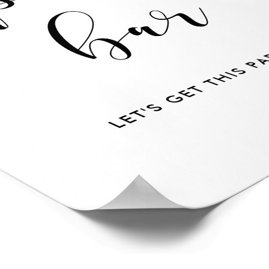 Popcorn-bord voor bruiloft poster (Hoek)