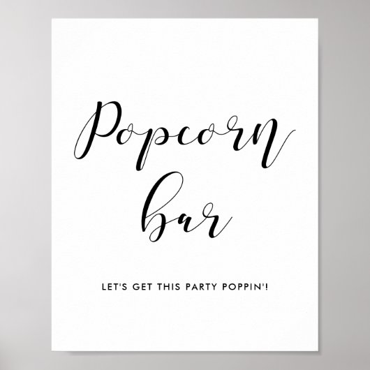 Popcorn-bord voor bruiloft poster (Voorkant)