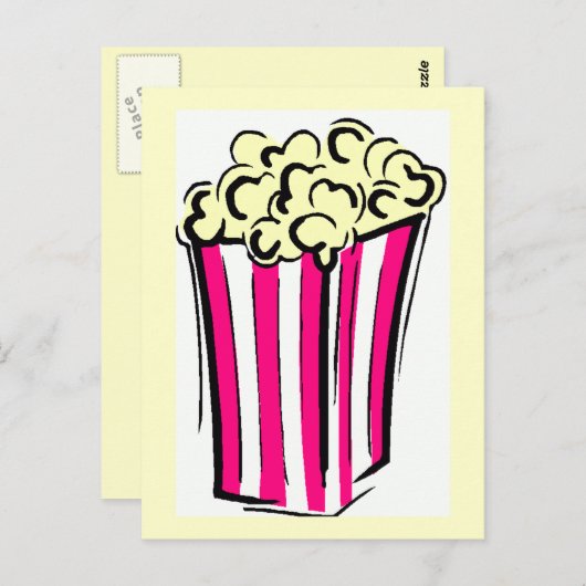 Popcorn Box Briefkaart (Voorkant / Achterkant)