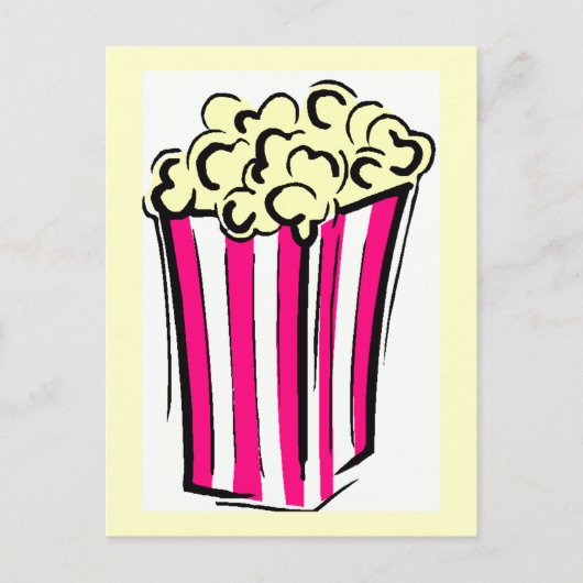 Popcorn Box Briefkaart (Voorkant)