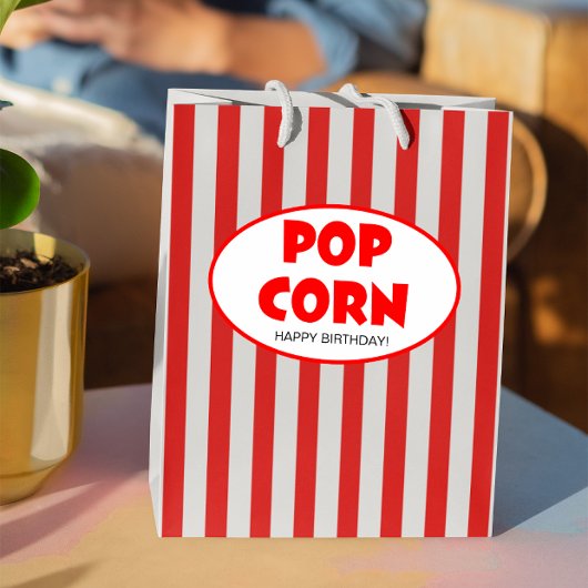 Popcorn Box Film Thema Gepersonaliseerde Gift Bag Medium Cadeauzakje