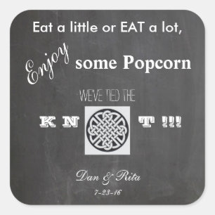 Popcorn bruiloft Sticker