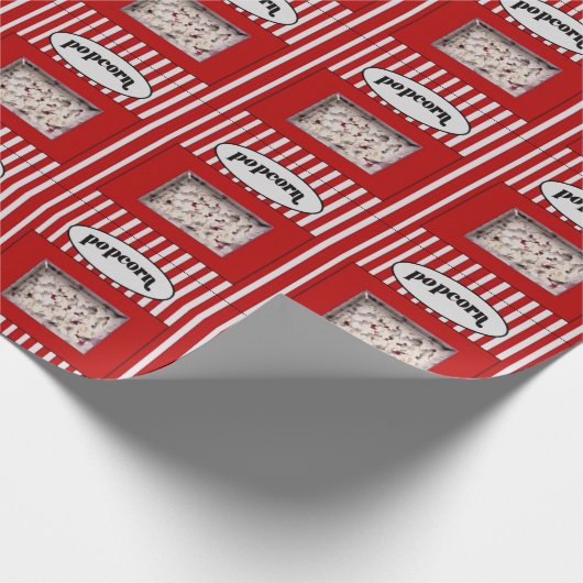 Popcorn bucket red and white Kerstmis Cadeaupapier (Hoek)