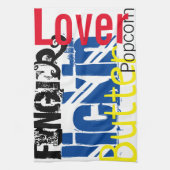Popcorn Butter Movie Night Towel Theedoek (Verticaal)