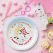 Popcorn & Butter Verloving Papieren Bordje (Feest)