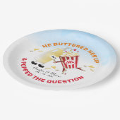Popcorn & Butter Verloving Papieren Bordje (Gekanteld)