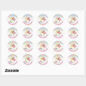 Popcorn & Butter Verloving Ronde Sticker (Vel)