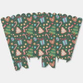 Popcorn Cadeau Gift Box Groen Kerstpatroon Bedankdoosjes (Ongevouwen)