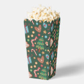 Popcorn Cadeau Gift Box Groen Kerstpatroon Bedankdoosjes (Popped)