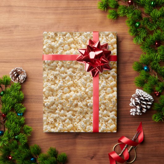 Popcorn Cadeaupapier (Feestdagen Geschenken)