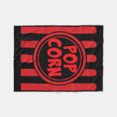 Popcorn Carnaval Kostuum Shirt Funny Red White Str Fleece Deken (Voorkant (Horizontaal))