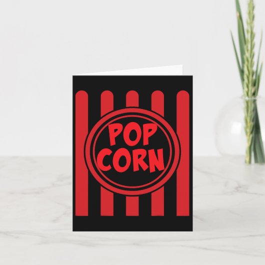 Popcorn Carnaval Kostuum Shirt Grappig Rood Wit Ge Kaart (Voorkant)
