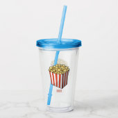 Popcorn cartoon illustratie acryl drinkbeker (Achterkant)