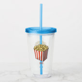 Popcorn cartoon illustratie acryl drinkbeker (Voorkant)