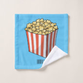 Popcorn cartoon illustratie bad handdoek (Wasdoekje)