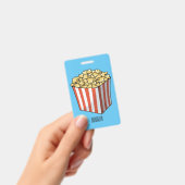 Popcorn cartoon illustratie badge (Handheld)