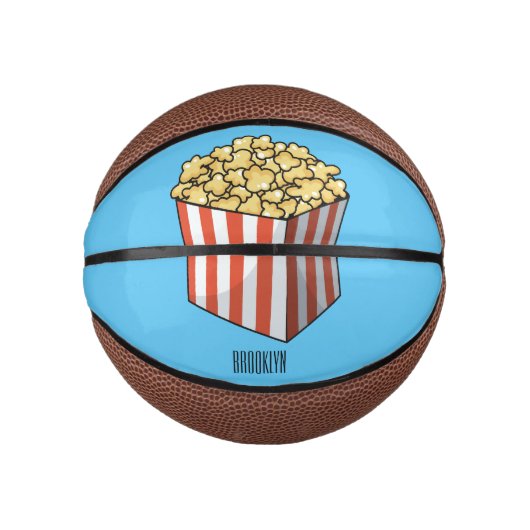 Popcorn cartoon illustratie basketbal (Voorkant)
