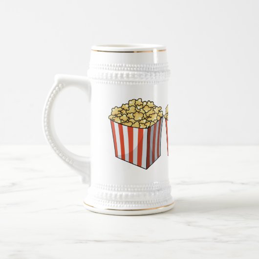 Popcorn cartoon illustratie bierpul (Links)