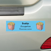 Popcorn cartoon illustratie bumpersticker (Op auto)