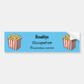 Popcorn cartoon illustratie bumpersticker (Voorkant)