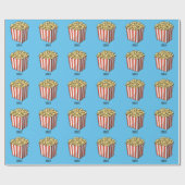 Popcorn cartoon illustratie cadeaupapier (Vlak)